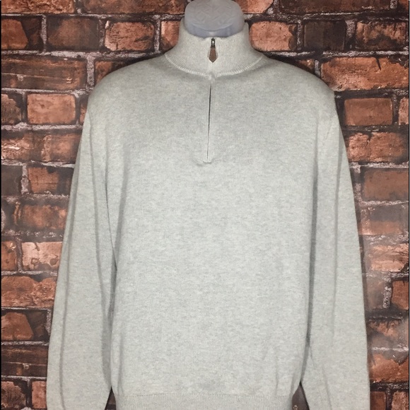 Brooks Brothers Other - Brooks brothers Gray Supima Cotton Mens Sweater